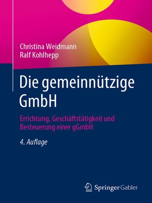 cover image of Die gemeinnützige GmbH